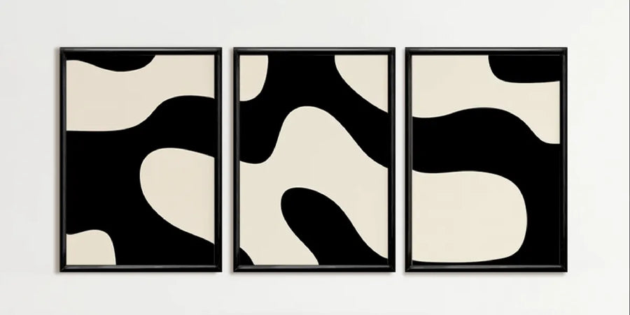 Set Minimal Abstracto Black Beige