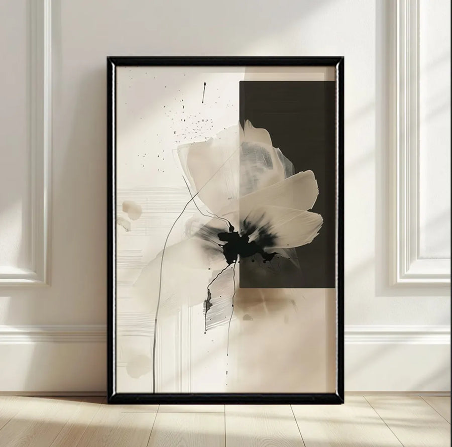 Neutral Abstracto Floral