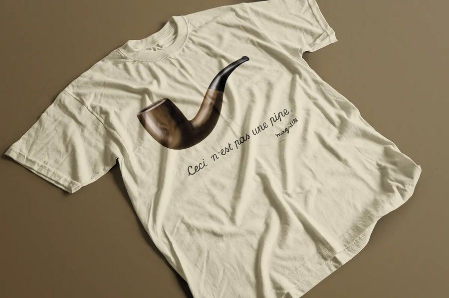 René Magritte Esto No Es Una Pipa - Playera de manga corta