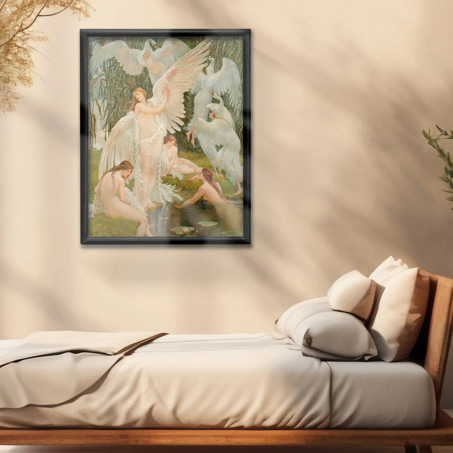 The Swan Maidens  Art Nouveau - Walter Crane