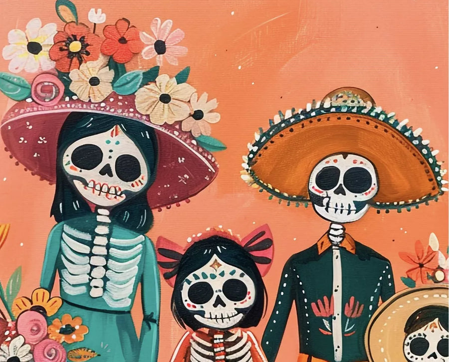 Familia Día de Muertos