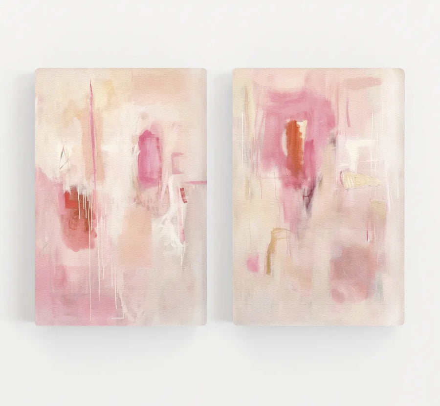 Set Abstract Pink Neutral