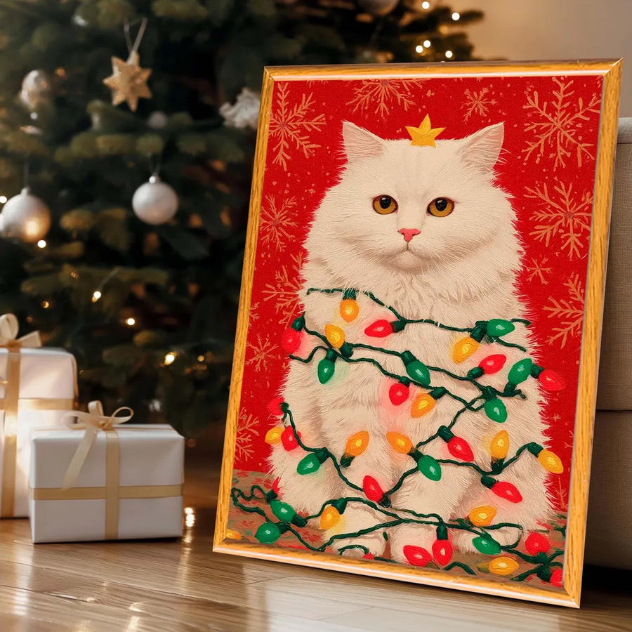 Christmas Withe Cat