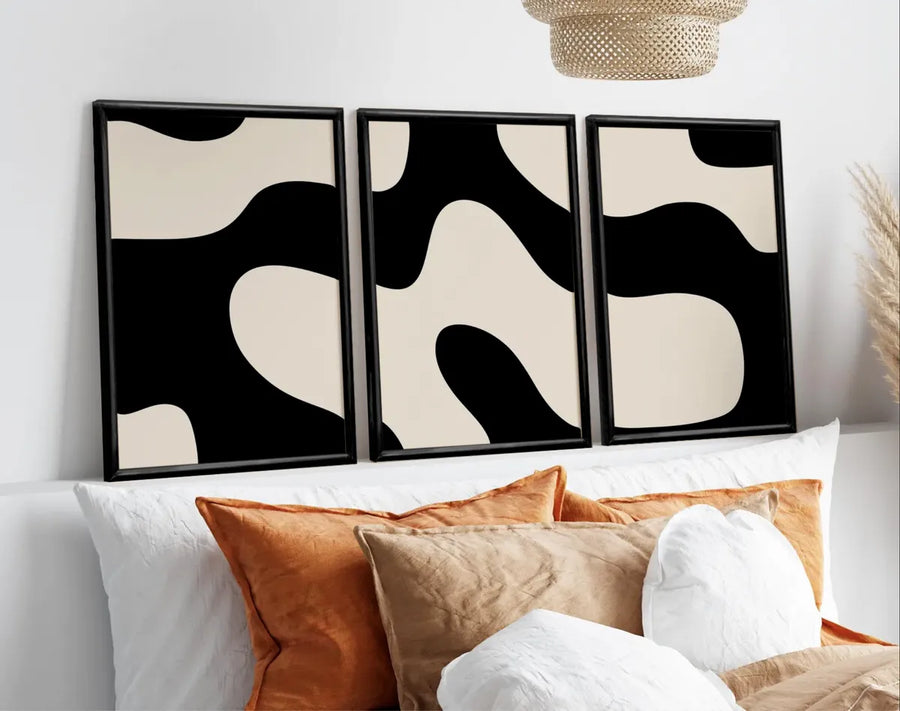 Set Minimal Abstracto Black Beige