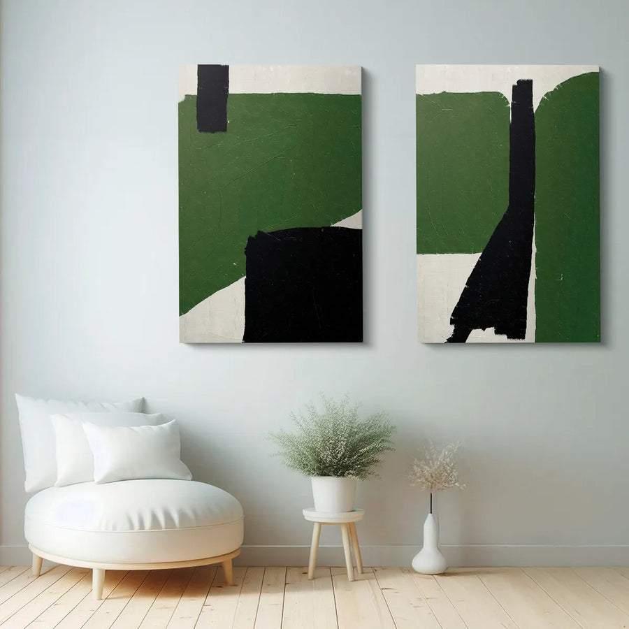 Green Beige Black Set