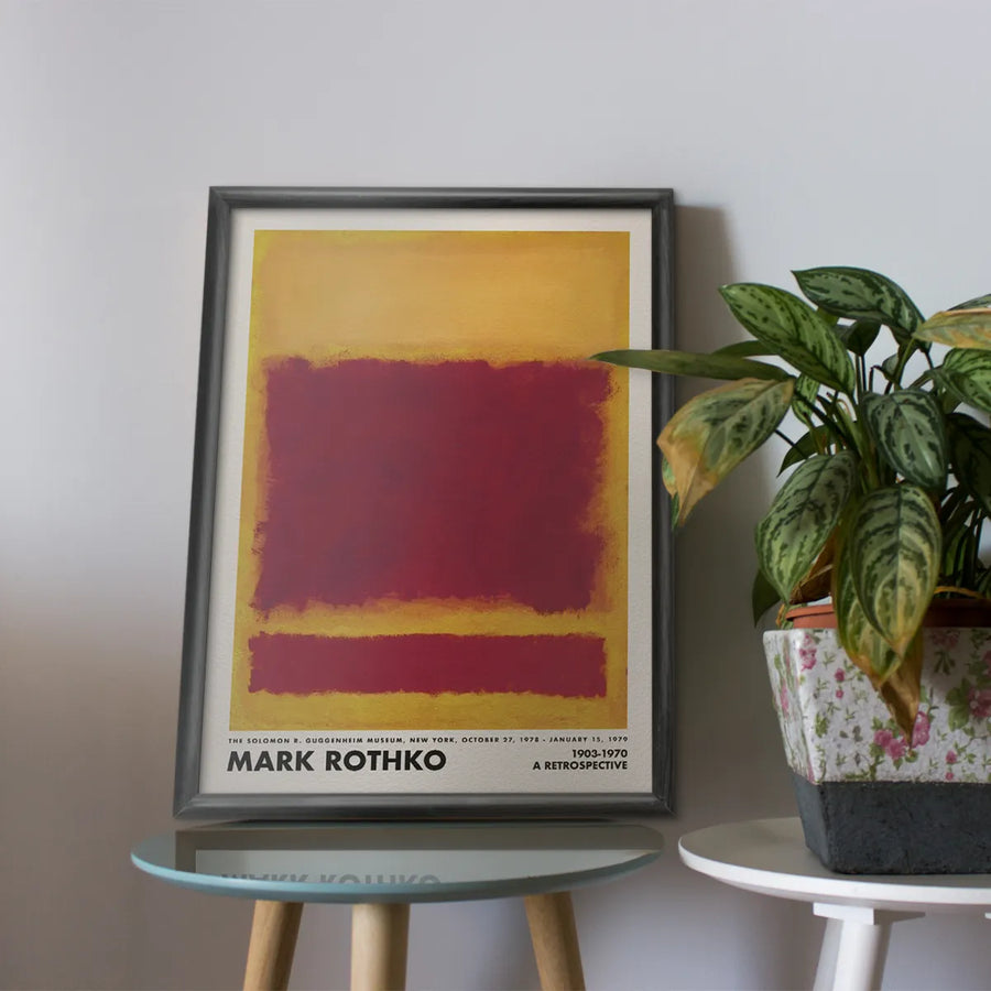 Mark Rothko Retrospective (Red - Yellow Gold)
