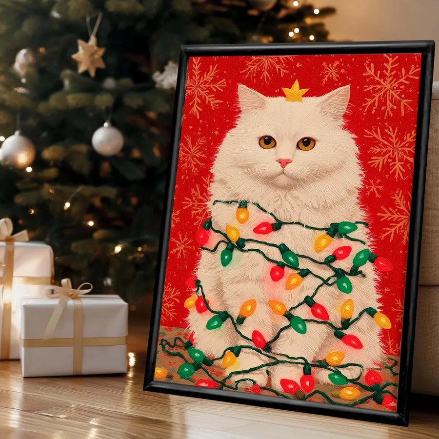 Christmas Withe Cat