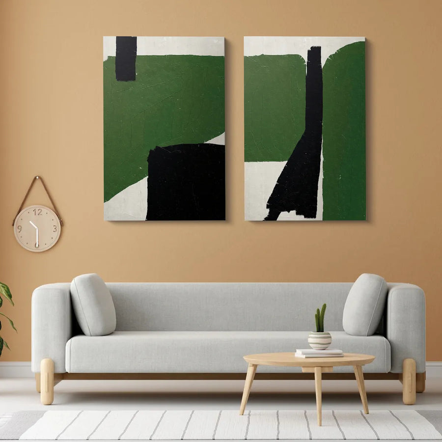 Green Beige Black Set