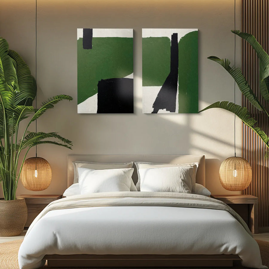 Green Beige Black Set