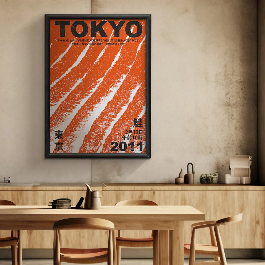 Tokyo Salmon Vintage Poster