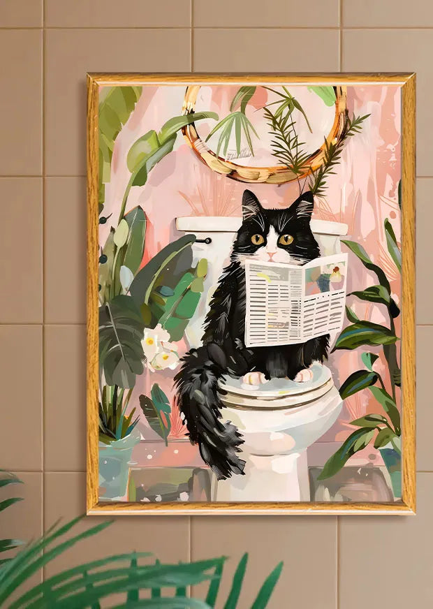 Gato Tuxedo Baño