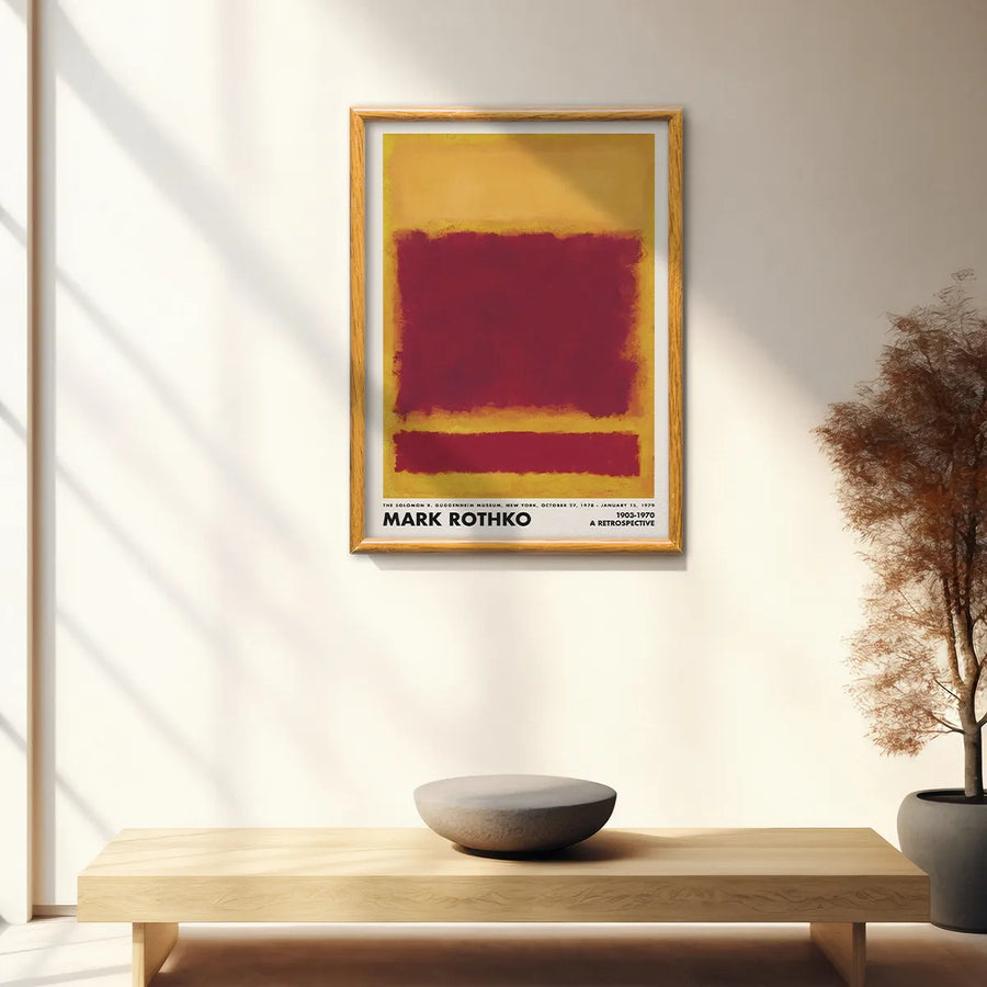Mark Rothko Retrospective (Red - Yellow Gold)
