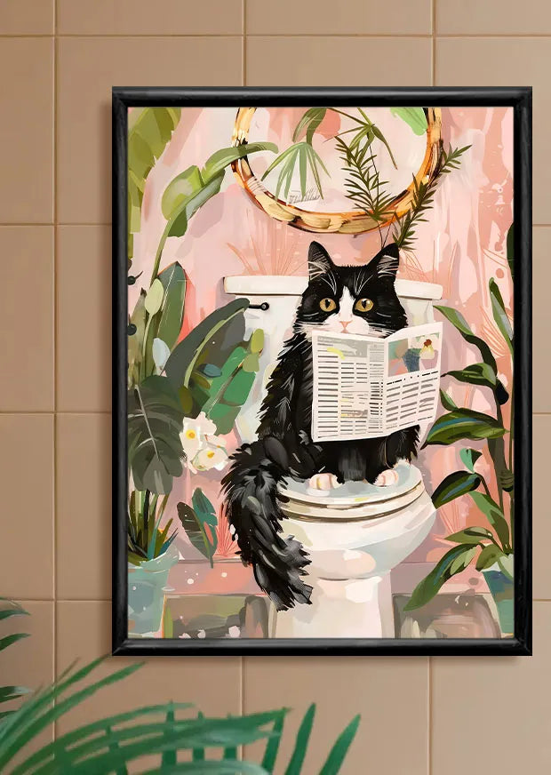 Gato Tuxedo Baño