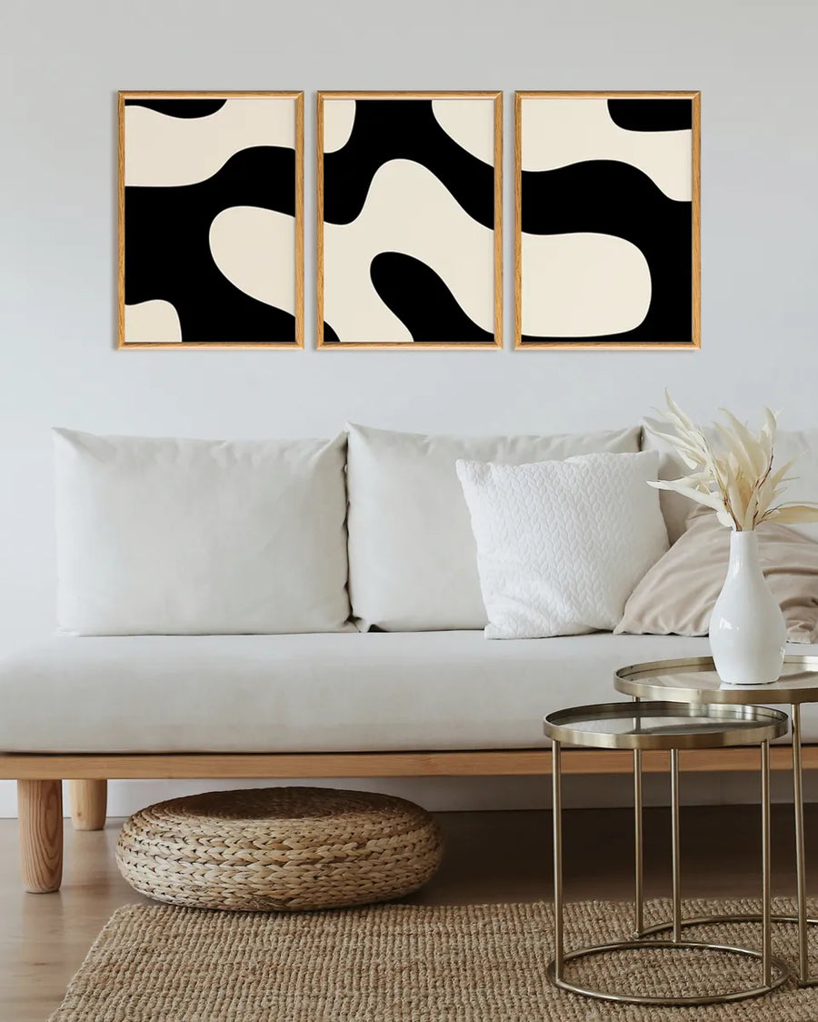 Set Minimal Abstracto Black Beige