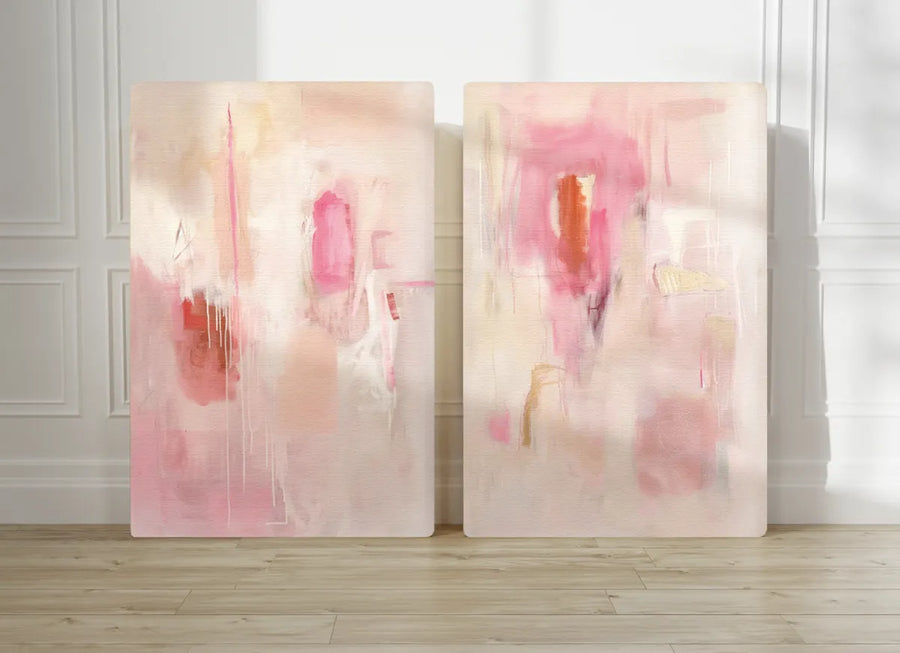 Set Abstract Pink Neutral
