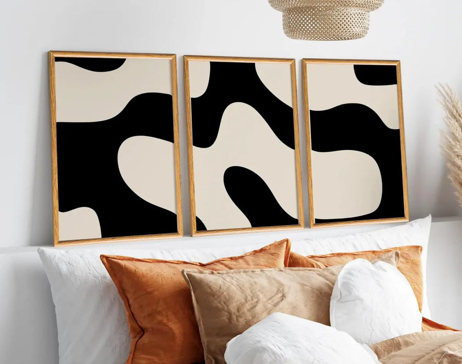 Set Minimal Abstracto Black Beige