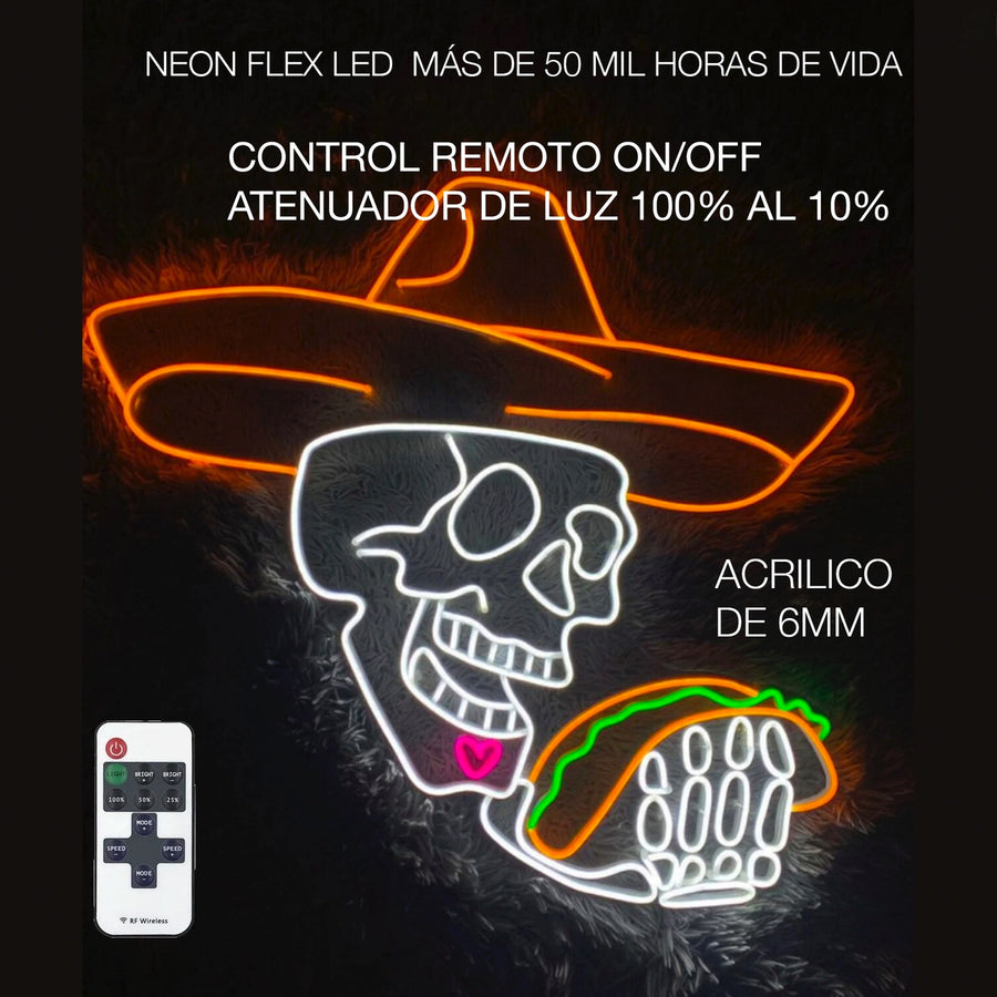 Calavera Mexicana con Taco