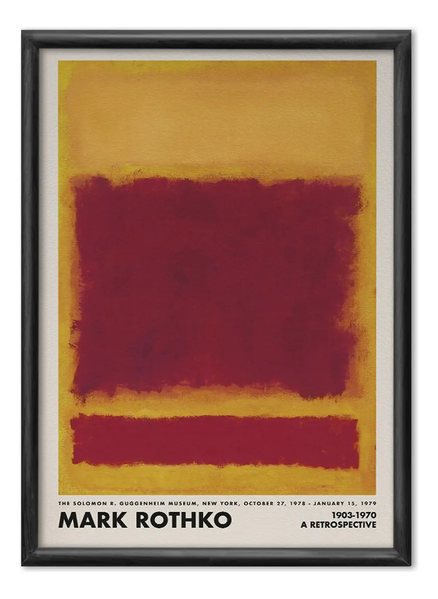 Mark Rothko Retrospective (Red - Yellow Gold)