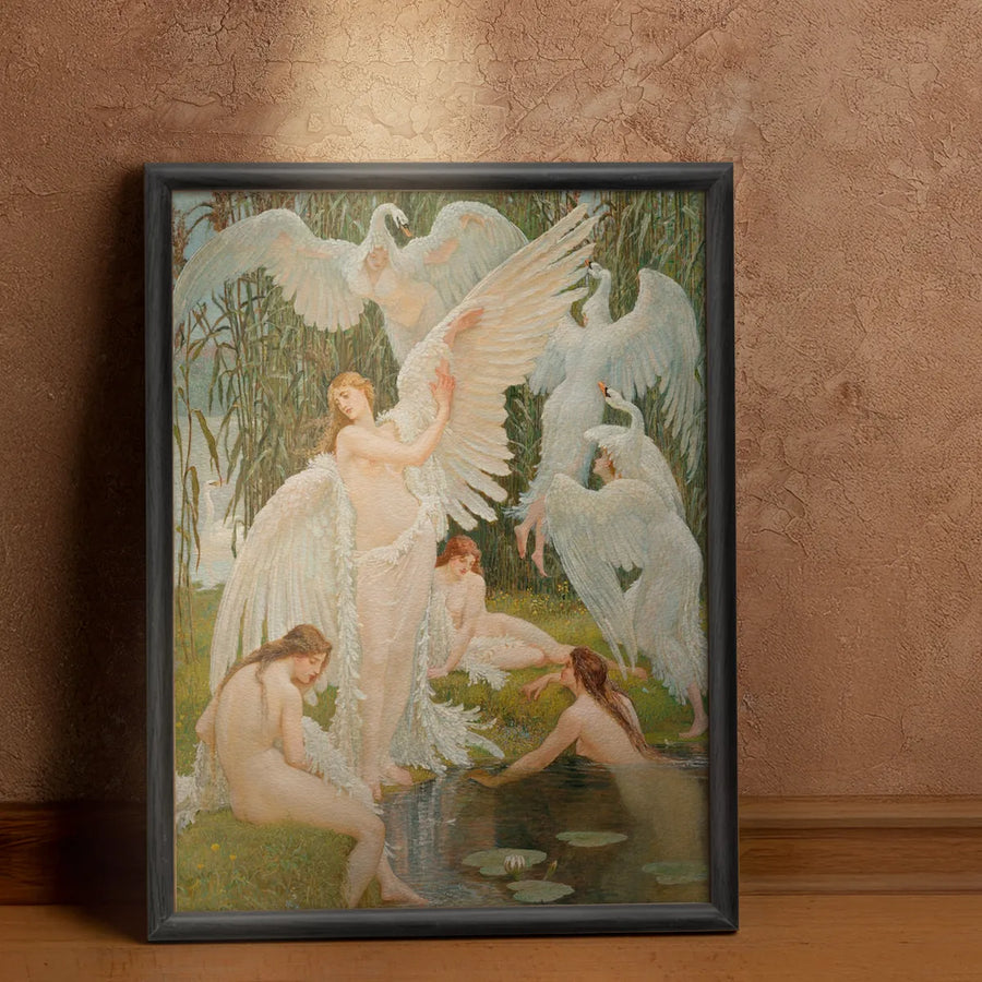 The Swan Maidens  Art Nouveau - Walter Crane
