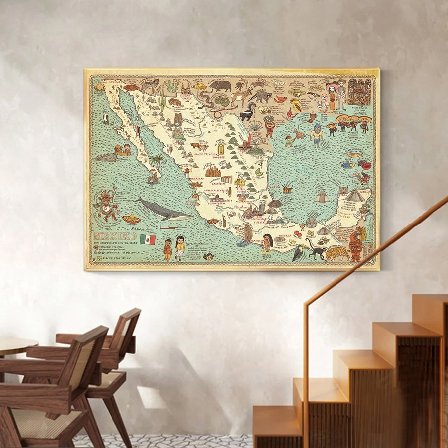 Mapa Vintage México