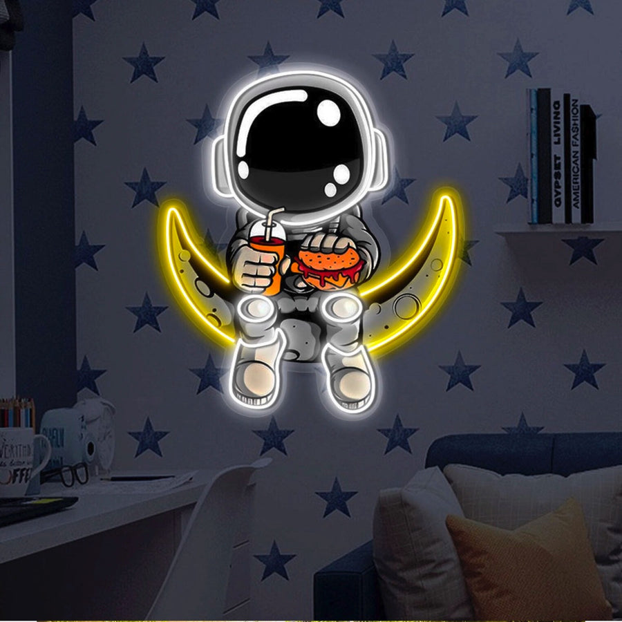 Astronaut Chilling in the Moon