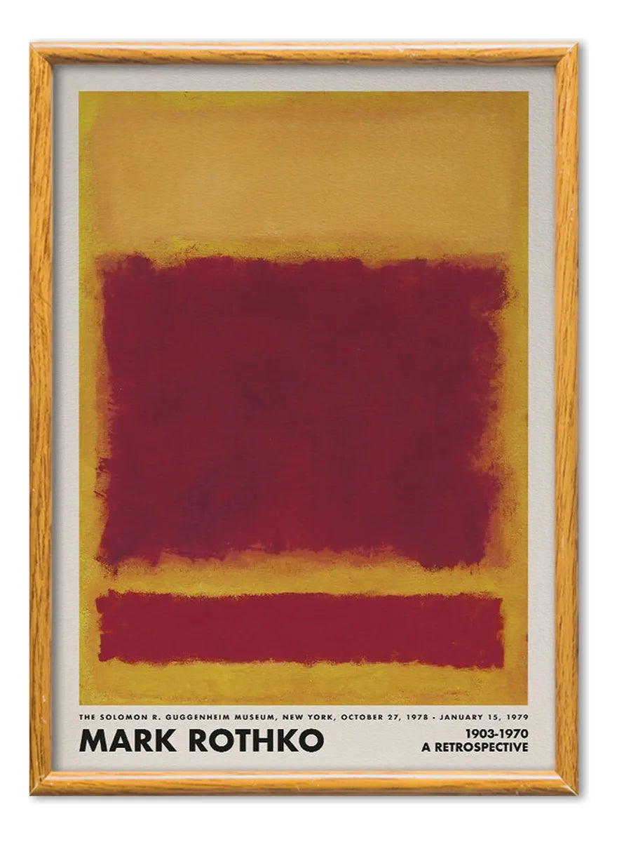 Mark Rothko Retrospective (Red - Yellow Gold)