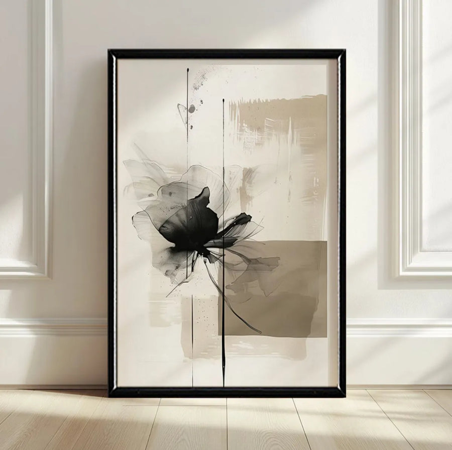 Neutral Abstracto Floral