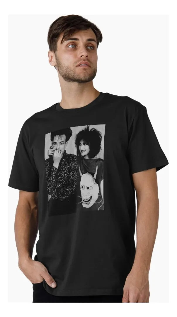 Robert Smith and Siouxsie Sioux 1983 - Playera de manga corta