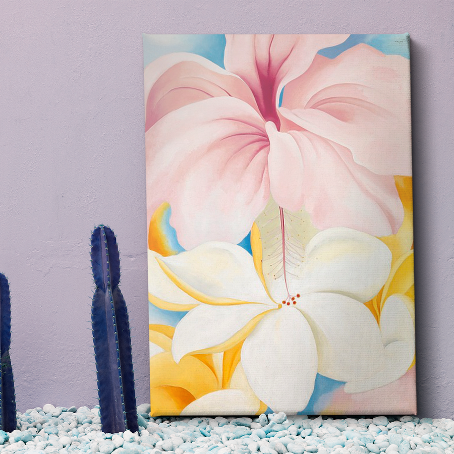 Hibiscus with plumeria - Georgia O'Keeffe