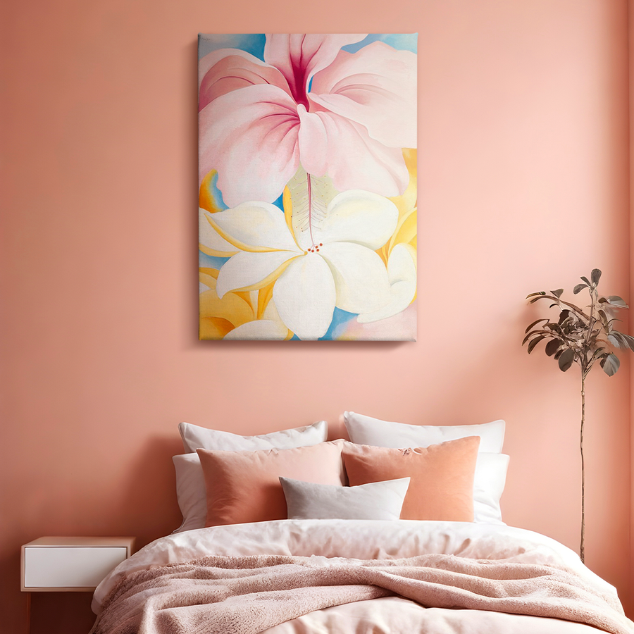 Hibiscus with plumeria - Georgia O'Keeffe