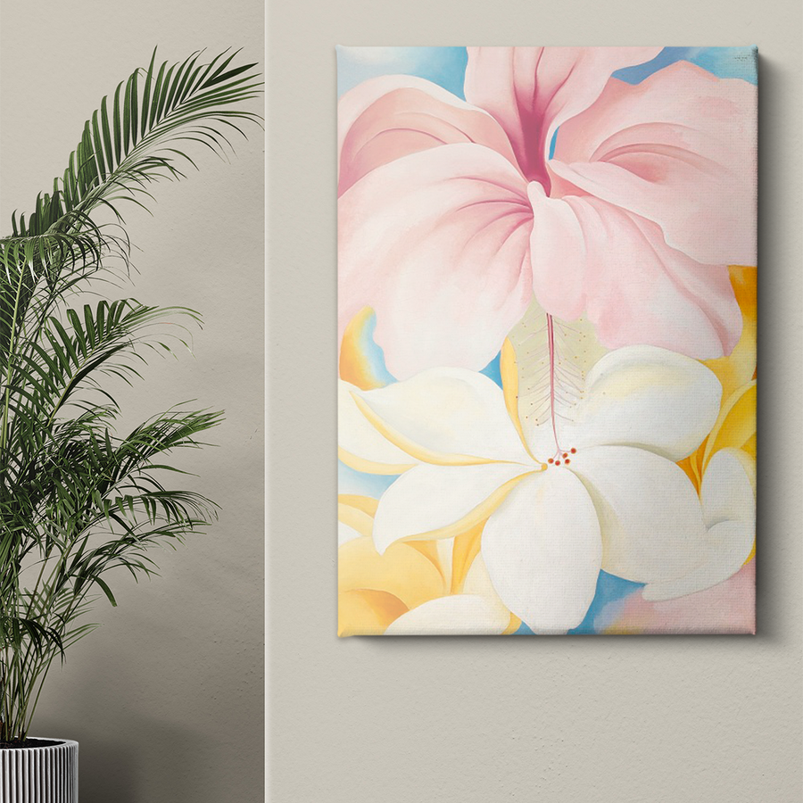 Hibiscus with plumeria - Georgia O'Keeffe