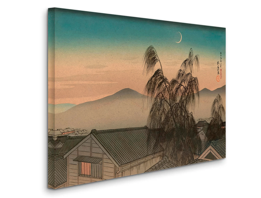 Luna al atardecer en Kobe (c. 1920) - Hashiguchi Goyo