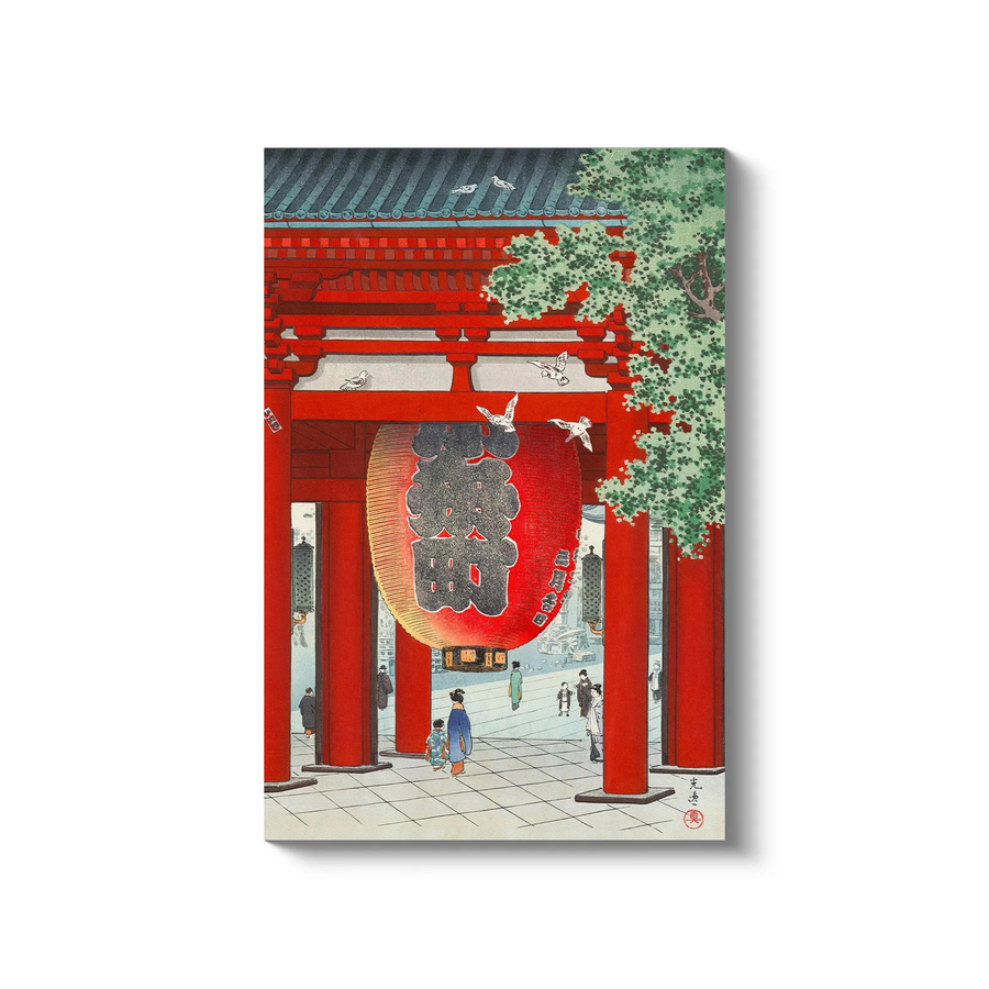 Gran linterna en el templo de Asakusa (1934)- Tsuchiya Koitsu