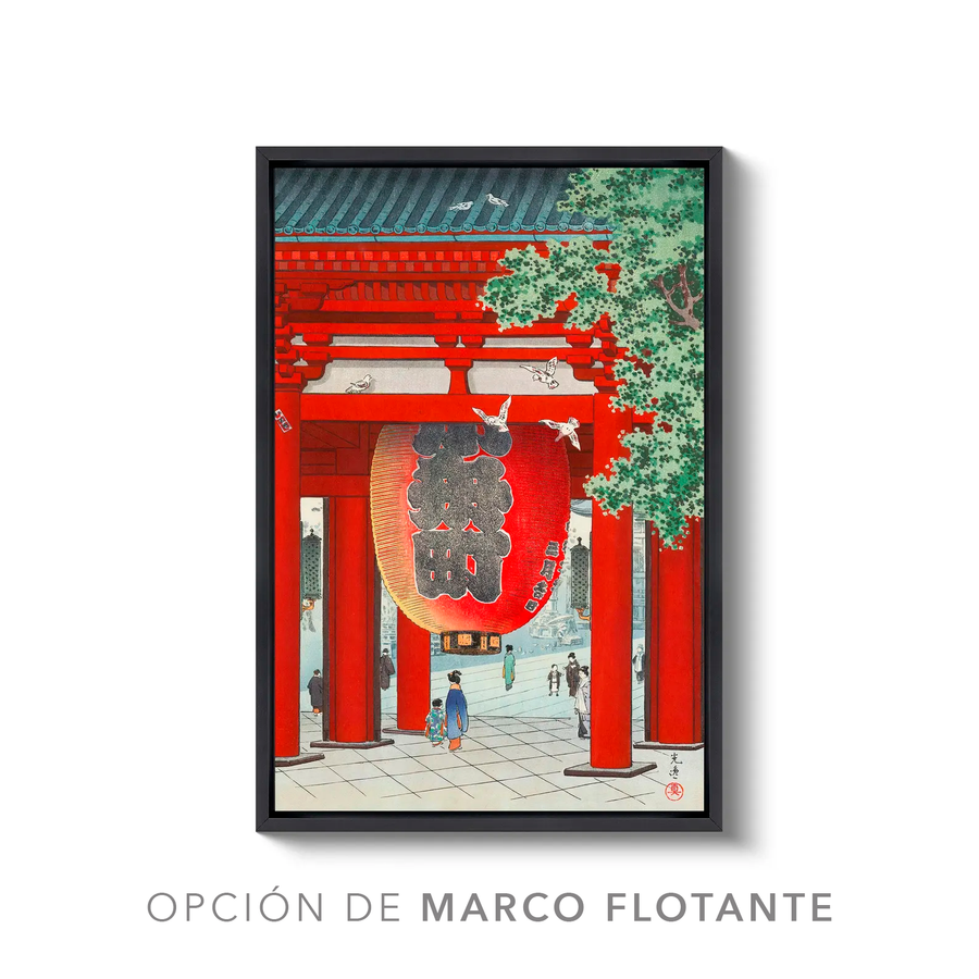 Gran linterna en el templo de Asakusa (1934)- Tsuchiya Koitsu