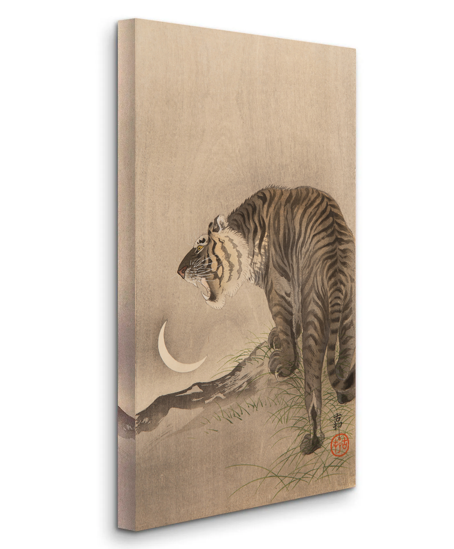Tigre y luna creciente (1910) - Ohara Koson