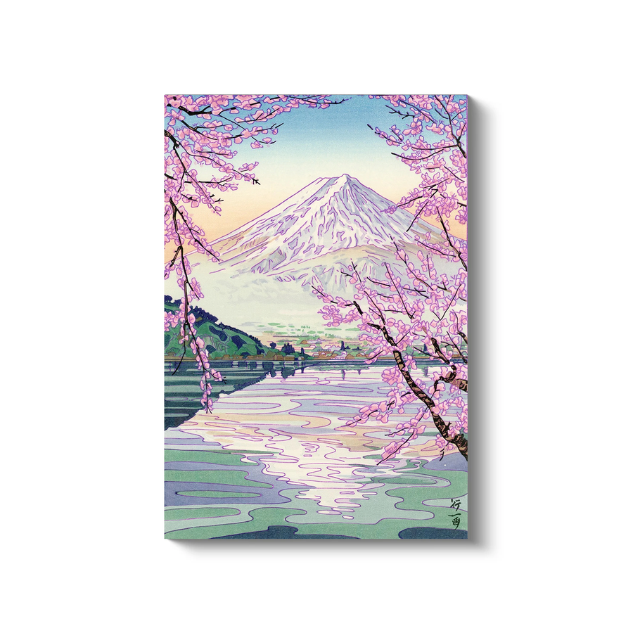 Monte Fuji junto al río Kawaguchi (1907) - Okada Koichi