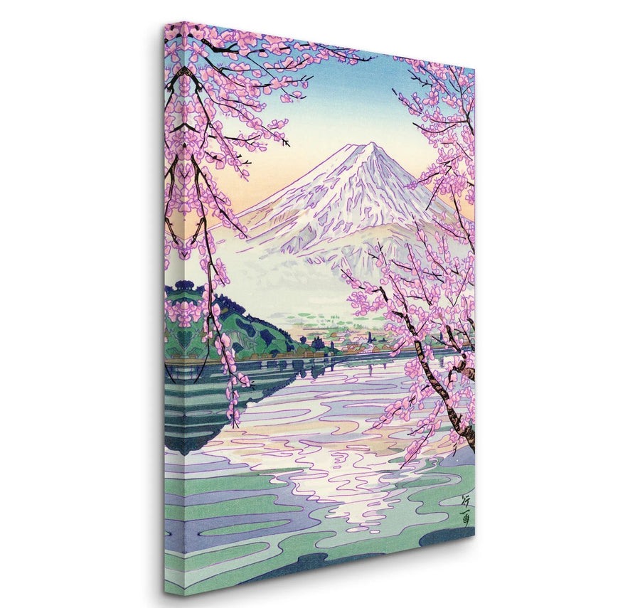 Monte Fuji junto al río Kawaguchi (1907) - Okada Koichi