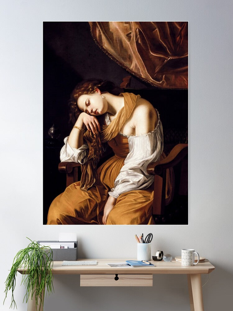 María Magdalena como la melancolía  (1622 - 1625)   - Artemisia Gentileschi