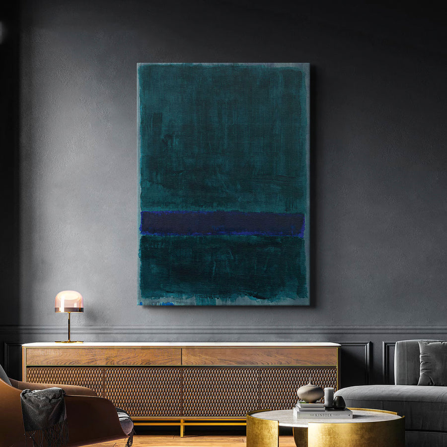 Azul sobre lienzo verde - Mark Rothko