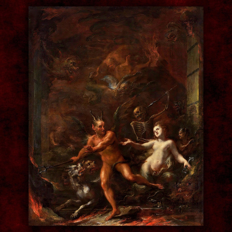 Puertas del infierno - Giacomo Del Po Impresión  (1708)