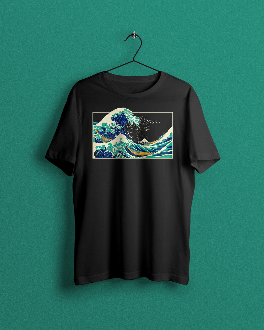 La Gran Ola, Hokusai - Playera de manga corta