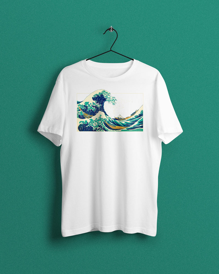 La Gran Ola, Hokusai - Playera de manga corta