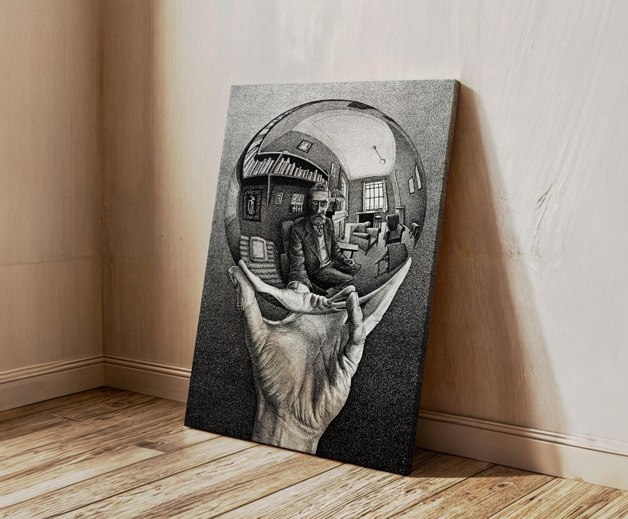 Mano con esfera reflectante -  M.C. Escher