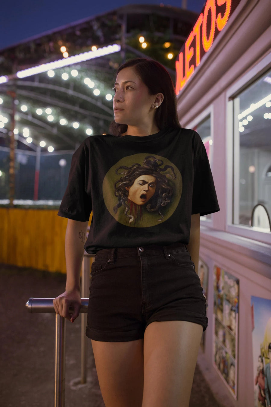 Medusa, Caravaggio - Playera de manga corta