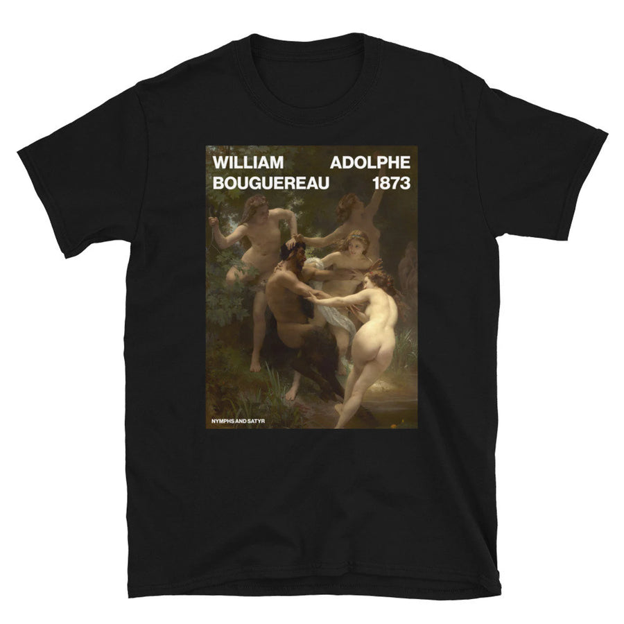 Nymphs and Satyr, William-Adolphe Bouguereau - Playera de manga corta