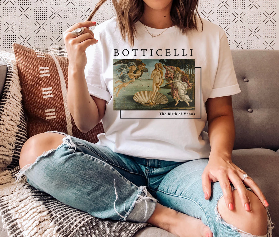 El nacimiento de Venus - Botticelli - Playera de manga corta
