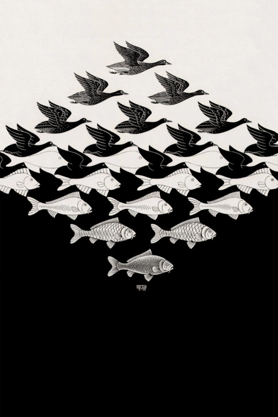 Cielo y Agua - M.C. Escher 1938