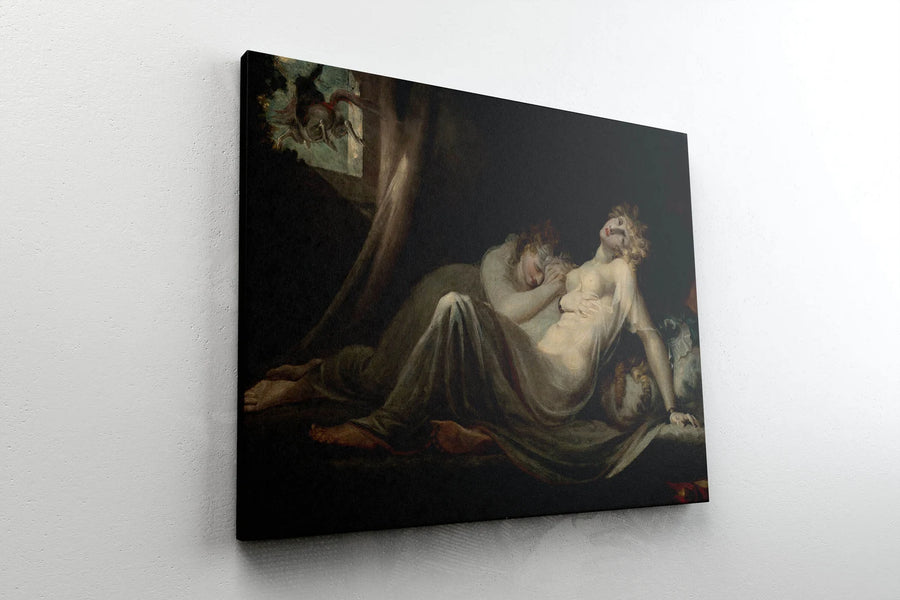 El íncubo dejando a dos mujeres jóvenes - Henry Fuseli