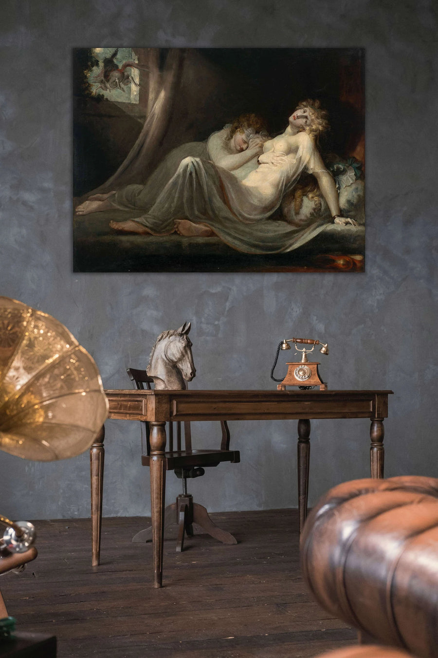 El íncubo dejando a dos mujeres jóvenes - Henry Fuseli