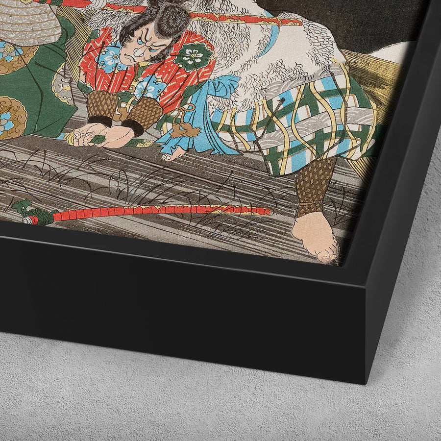 Takiyasha la bruja y el espectro del esqueleto (tríptico) - Utagawa Kuniyoshi